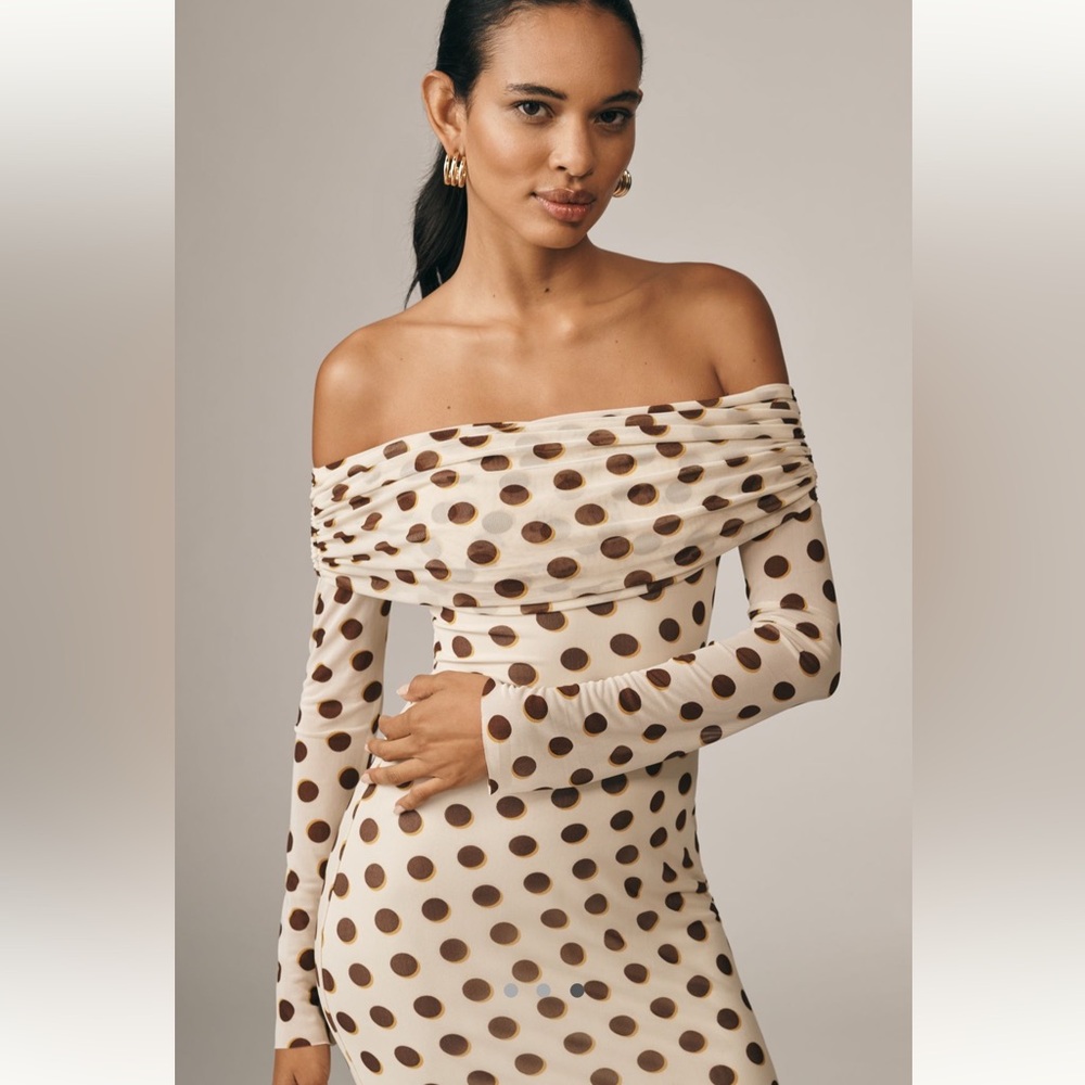 NWT never worn** Anthropologie Off-Shoulder Dress AFRM Long Sleeve